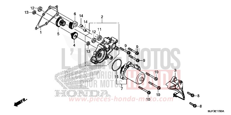 REDUZIERGETRIEBE von Africa Twin CANDY PROMINENCE RED (R342) von 2017